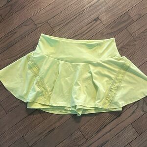 FP Movement Neon Yellow Pleats and Thank You Skirt | Size M